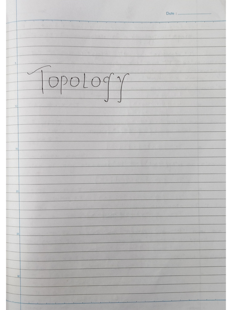 Topology (103) Unit 1 & 2 | PDF