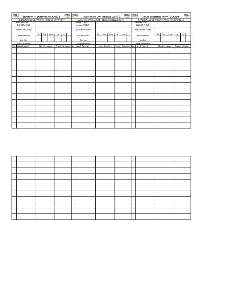 DWI Private Card Training Program | PDF