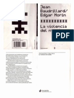 (Jean Baudrillard, Edgar Morin) La Violencia Del Org