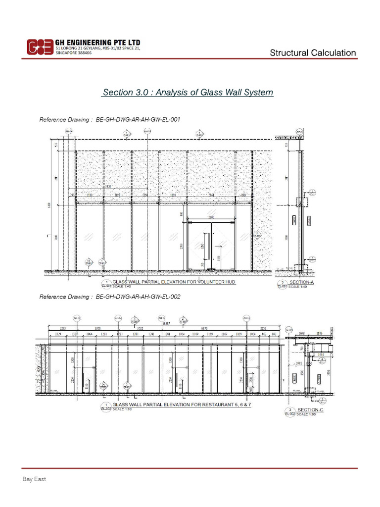 Section 3.0.0 - Analysis of Glass Wall System | PDF