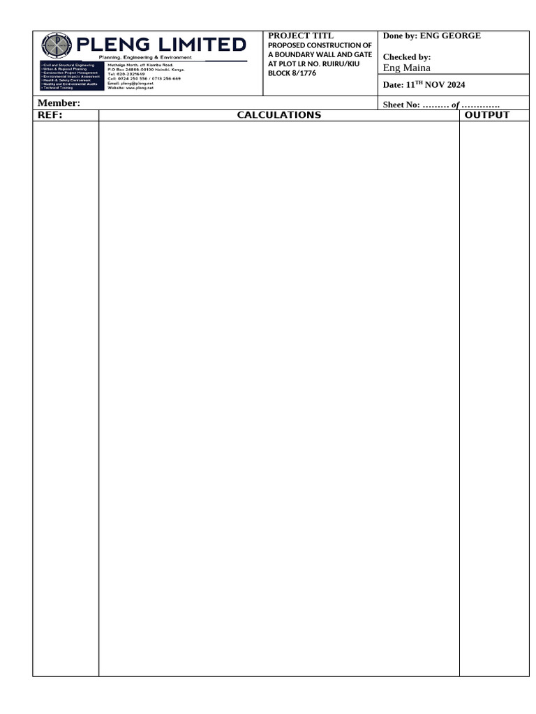 Boundary Wall & Gate Construction Proposal | PDF