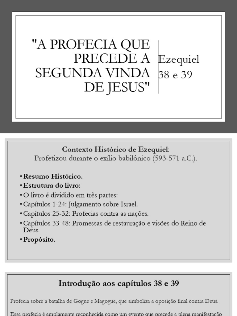 Profecia de Ezequiel: Gogue e Magogue | PDF