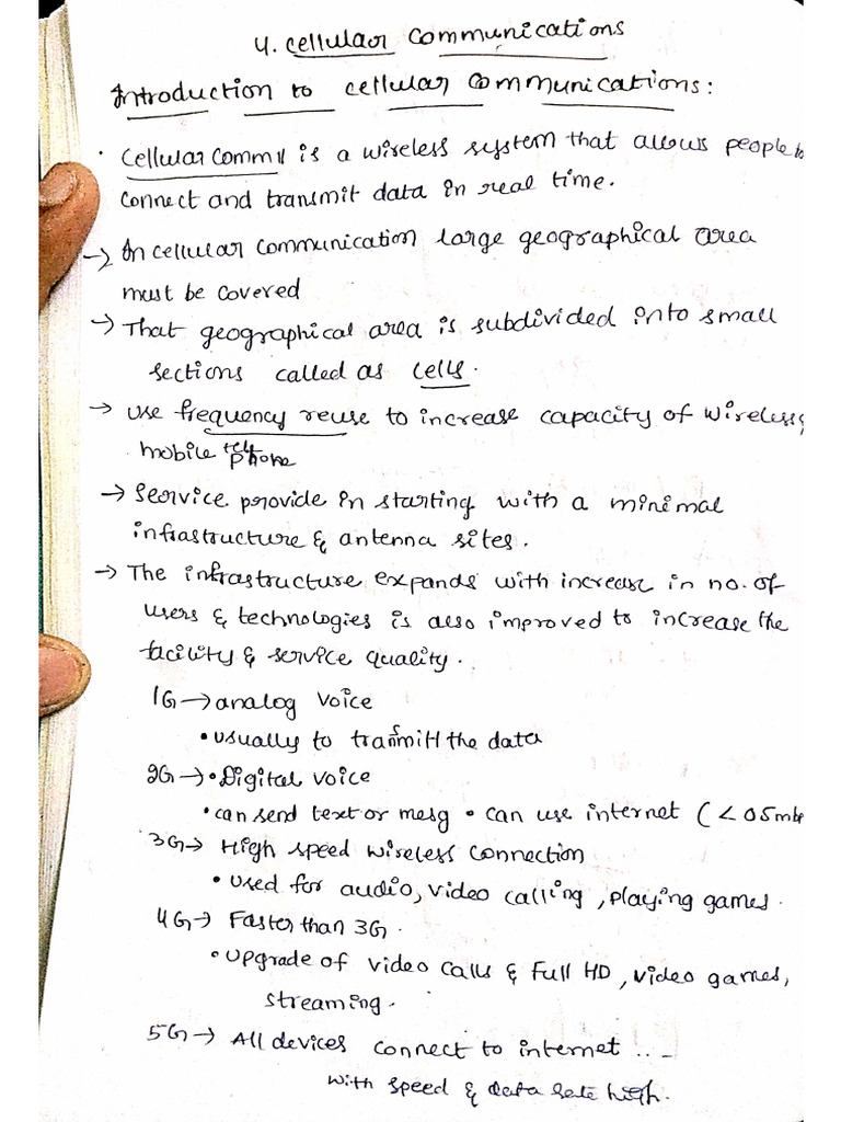 Unit 4 - Topics - Introduction To Cellular Communication 2.frequency ...