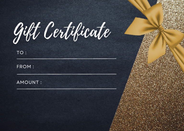 Black and Gold Gift Certificate | PDF