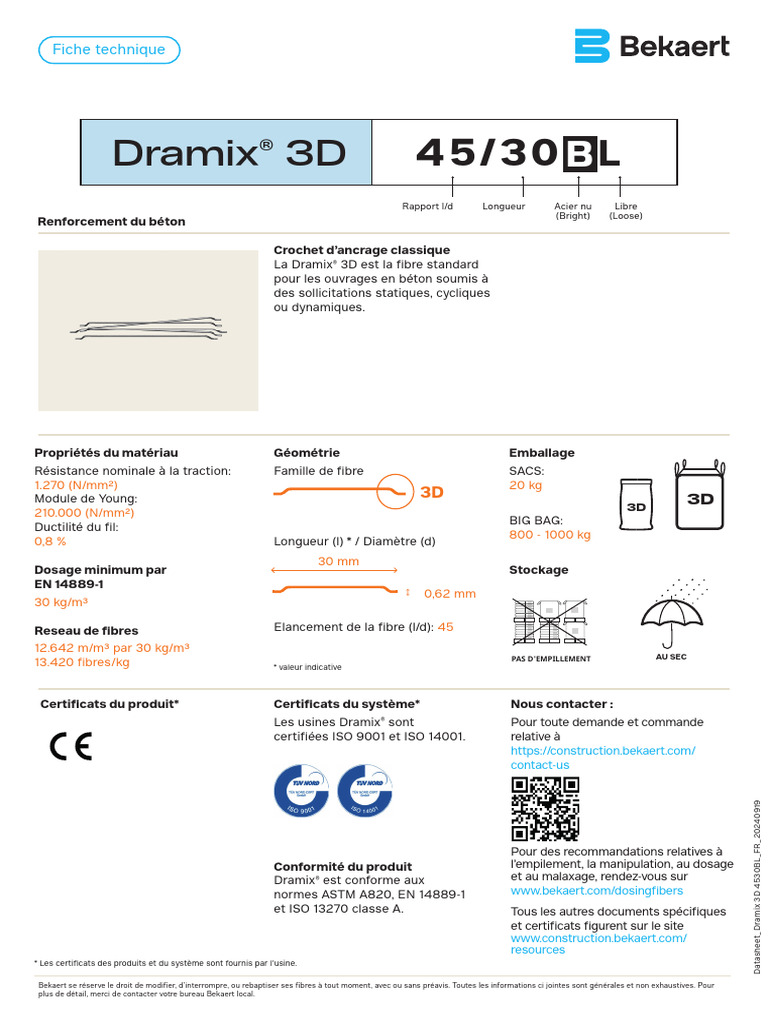 Datasheet - Dramix 3D 4530BL - FR - 20240919 - 4530BL - Dramix 3D | PDF ...