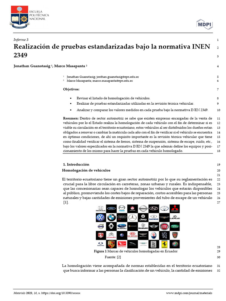 Pruebas INEN 2349 para Vehículos en Ecuador | PDF | Contaminación | Oxígeno