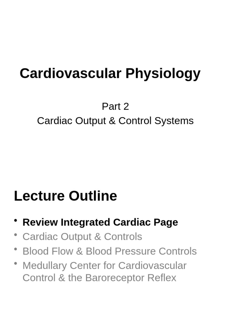 Cardiac Output and Blood Pressure Control | PDF | Blood Pressure | Heart