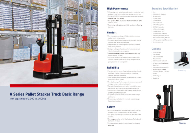 A Series Pallet Stacker Truck Overview | PDF | Truck | Pallet