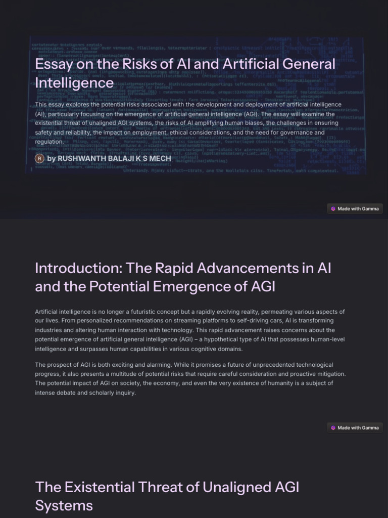 Risks of AI and AGI: A Critical Analysis | PDF | Artificial ...
