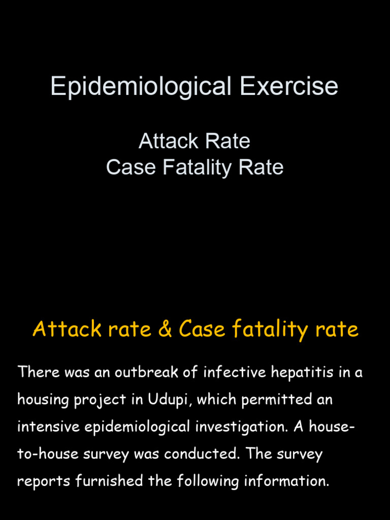 Hepatitis Outbreak: Attack & Fatality Rates | PDF | Water Purification ...