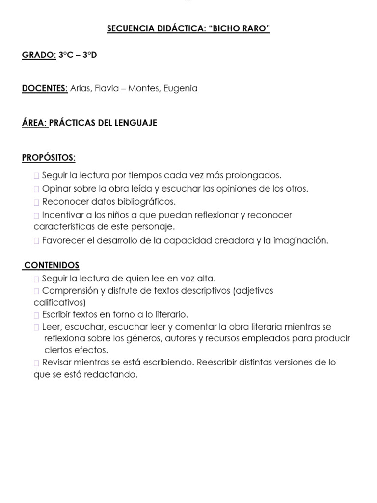 Actividades para 