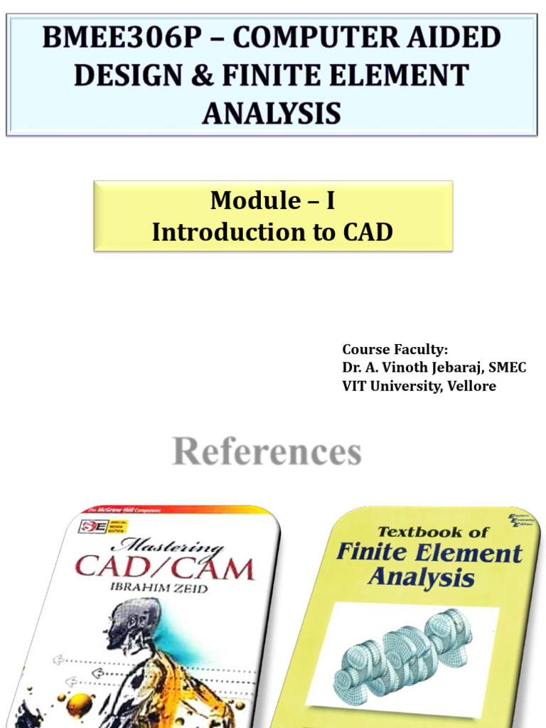 CAD and Finite Element Analysis Course | PDF | Computer Aided Design ...