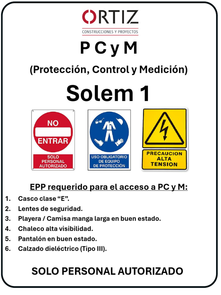 Letero de ingreso a area de PCyM Solem 1 | PDF