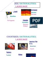 Countries Nationalities