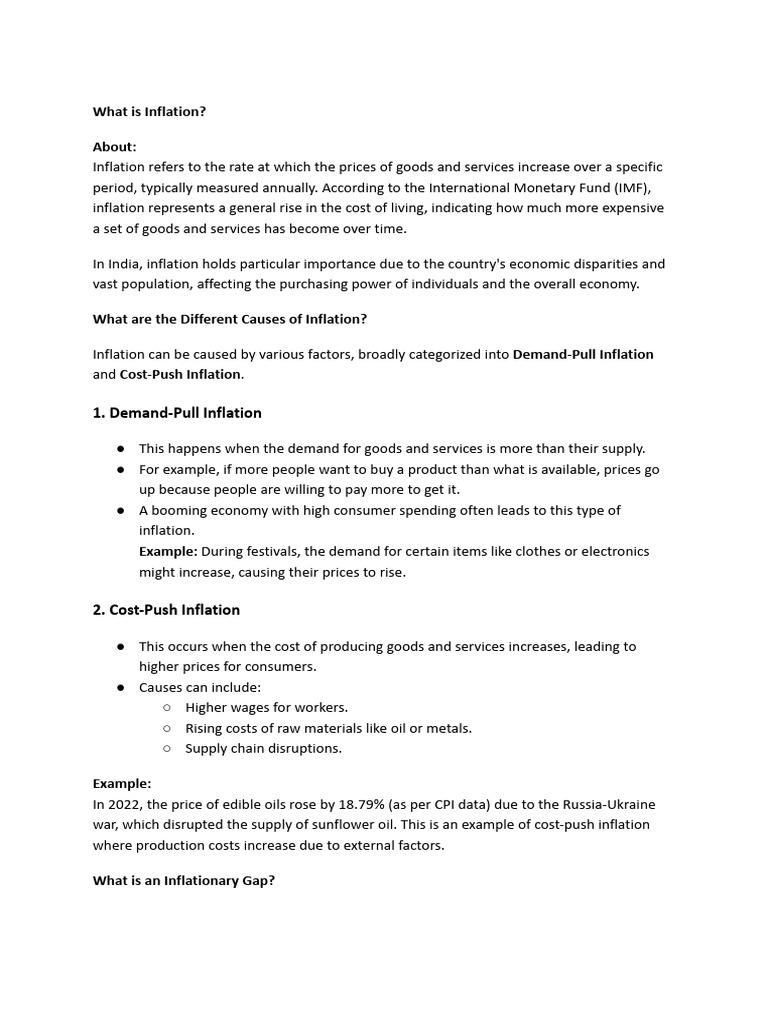 Understanding Inflation and Its Types | PDF | Cost Of Living | Inflation