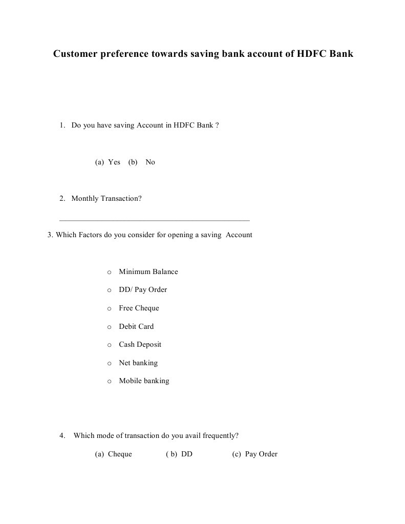 Do You Have Saving Account In HDFC Bank PDF