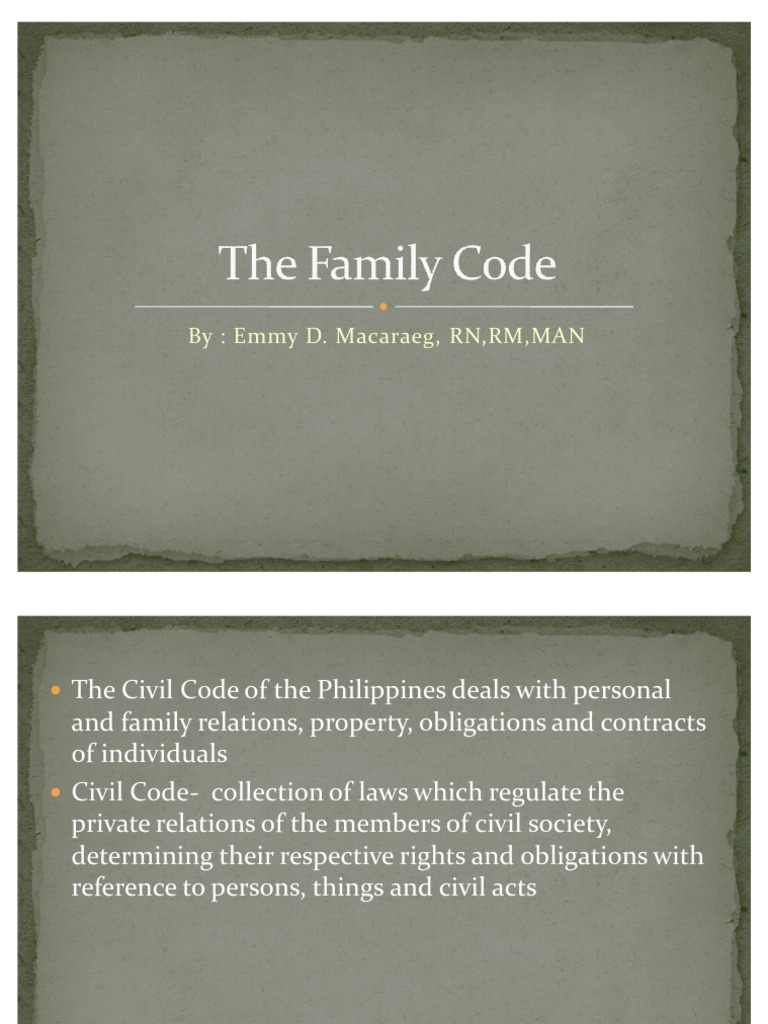 The Family Code | PDF