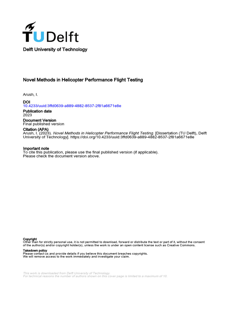 Novel Methods in Helicopter Performance Flight Testing | PDF | Flight ...