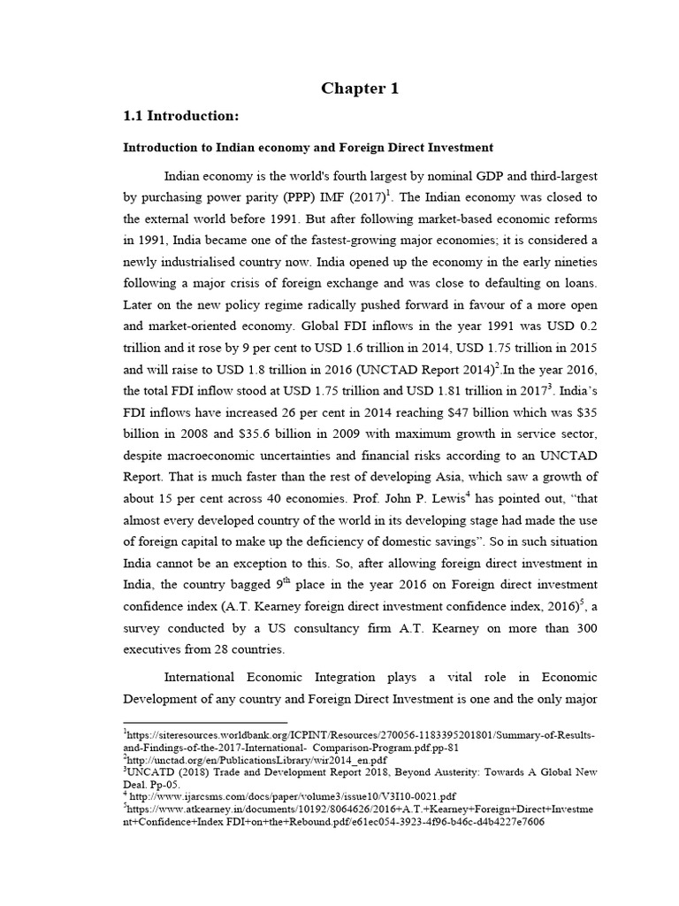 Indian Economy and FDI Overview | PDF | Foreign Direct Investment ...