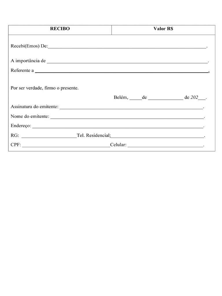 Modelo Recibo | PDF