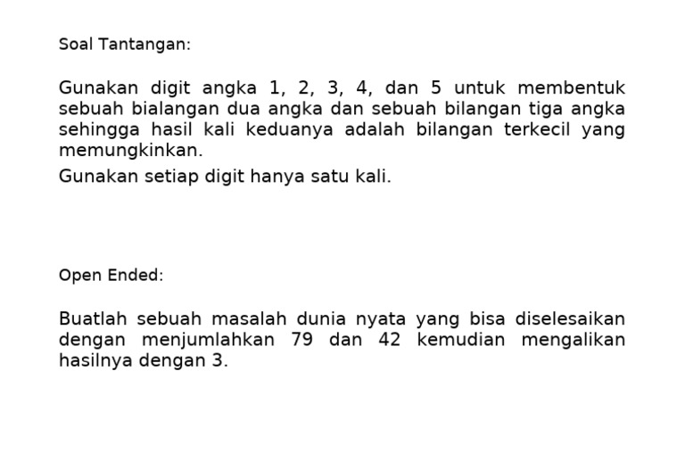 Soal Tantangan | PDF
