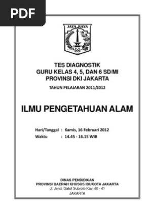 Contoh Soal Tes Diagnostik Guru Paud
