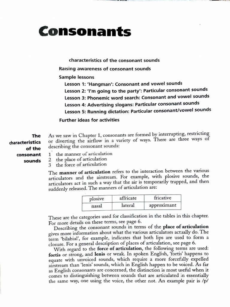 Understanding Consonant Sounds | PDF | Consonant | Phonology