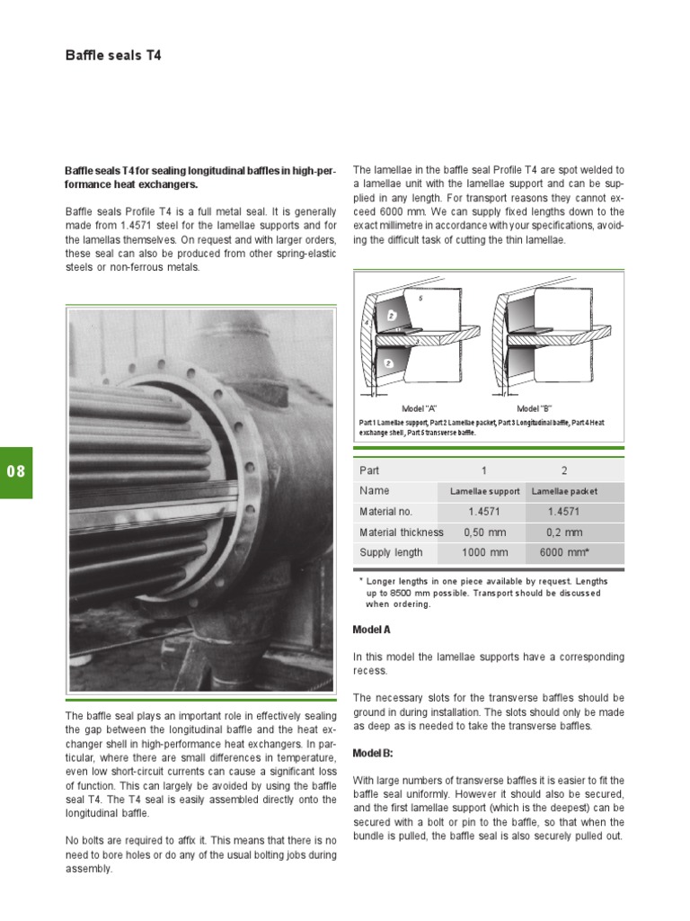 An InDepth Guide to Baffle Seal T4 for Sealing Longitudinal Baffles in