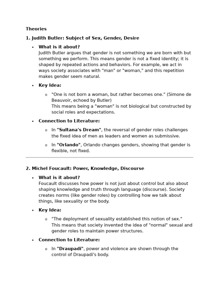 Gender Theories in Literature Analysis | PDF | Gender | Gender Studies