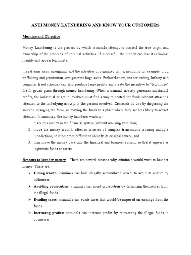 AML KYC Final - Ver2 | PDF | Financial Action Task Force On Money ...