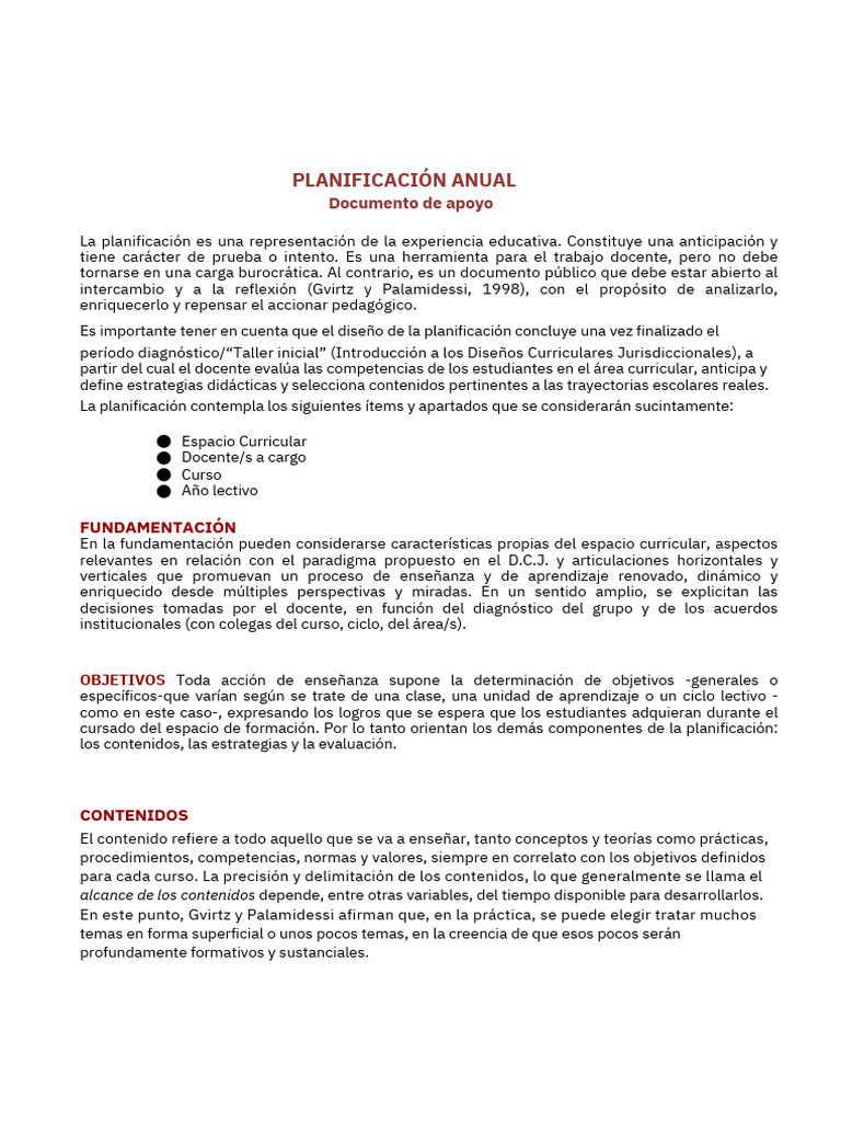 Planificación Anual Educativa Efectiva | PDF | Evaluación | Enseñando