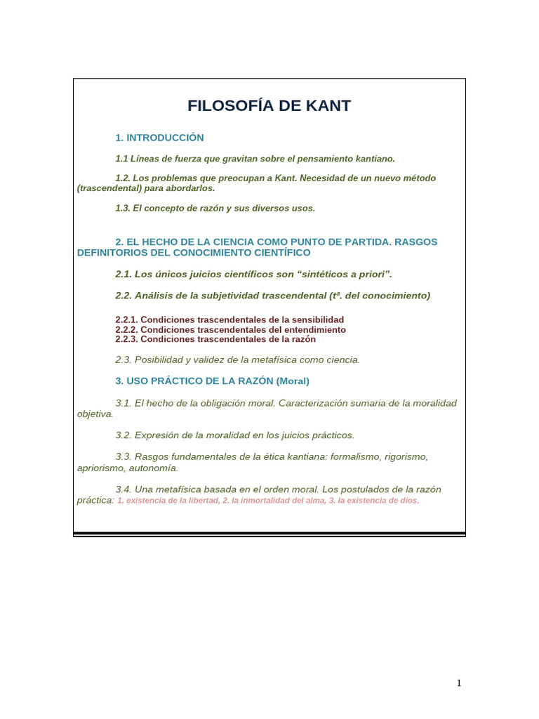 Filosofía de Kant: Razón y Moralidad | PDF | Immanuel Kant | A priori y ...