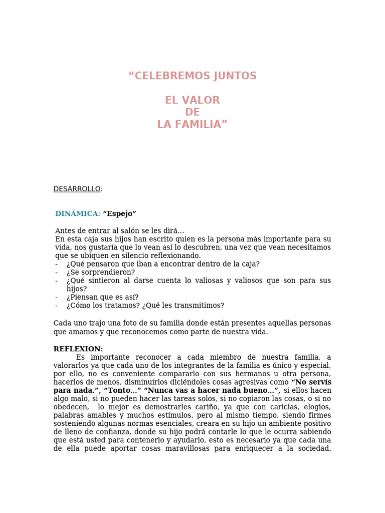 Importancia de los Valores en la Familia | PDF | Familia