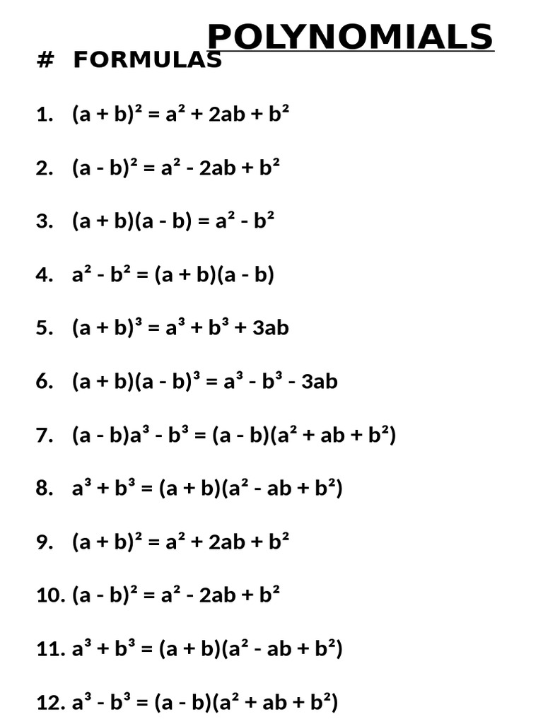 Polynomial Formulas and Geometry Theorems | PDF | Circle | Rectangle
