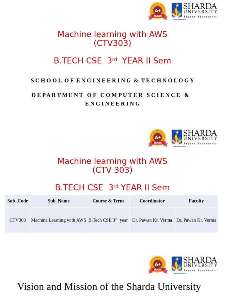 Course Introduction Machine Learning With AWS | PDF | Machine Learning ...