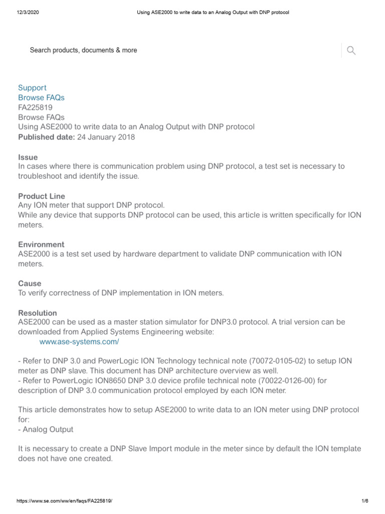 ASE2000 DNP Protocol Setup Guide | PDF | Network Architecture | Network ...
