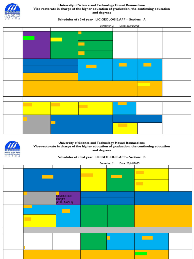 2024-2025 Geology Course Schedules | PDF