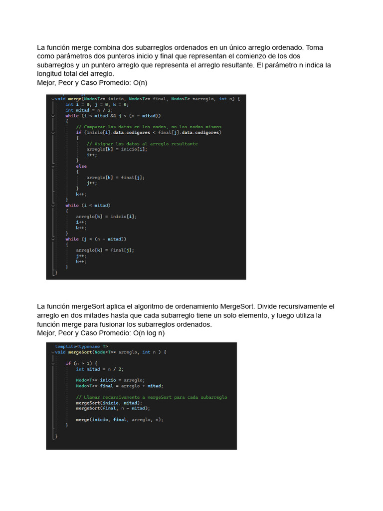 Big O - Trabajo Final | PDF | Puntero (Programación de computadora ...