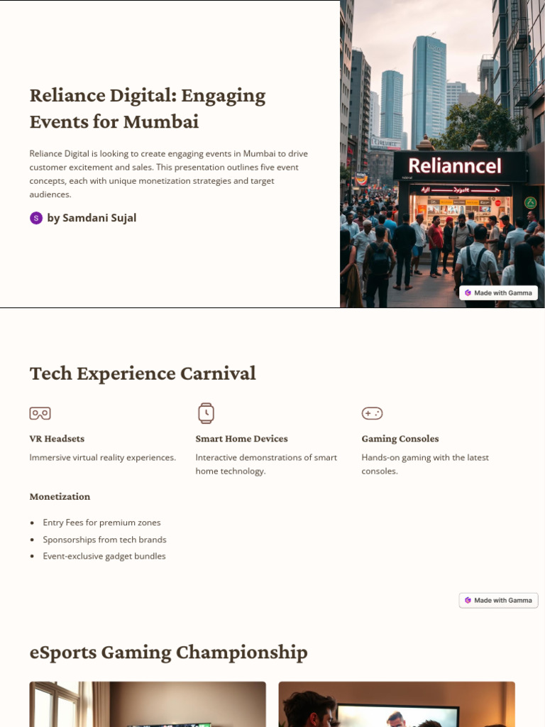 Reliance Digital Engaging Events For Mumbai | PDF | Virtual Reality ...