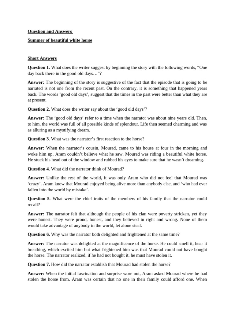 Question and Answers | PDF