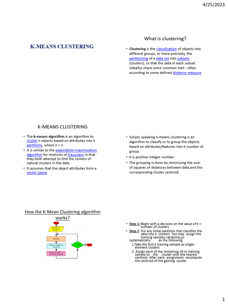 K-MEANS CLUSTERING PPT Kpu | PDF | Cluster Analysis | Algorithms And ...
