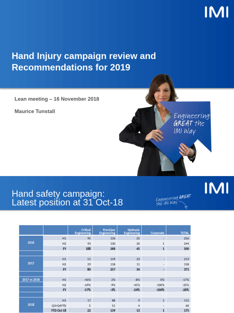 Hand Injury Campaign Review 2019 Recommendations | PDF