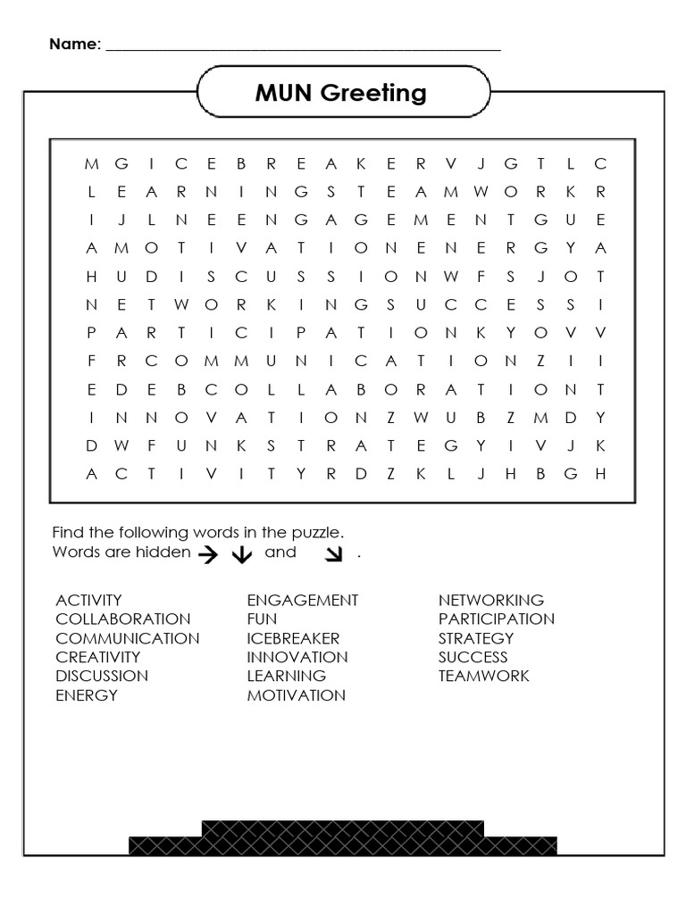 Word Search Worksheet Instructions | PDF