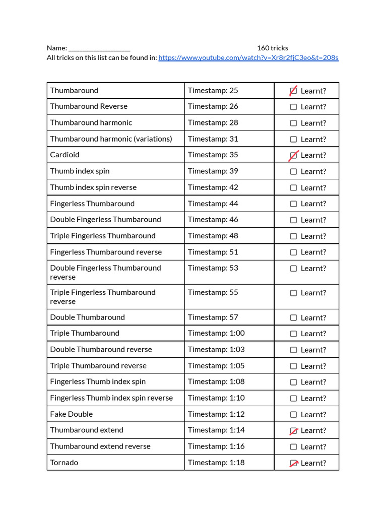 Pen Spinning Tricks Pdf