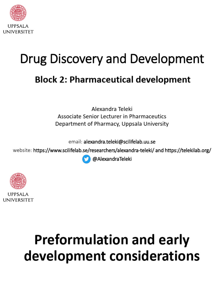 Lecture 2 Preformulation Dosage Form HT 2022 | PDF | Pharmaceutical ...