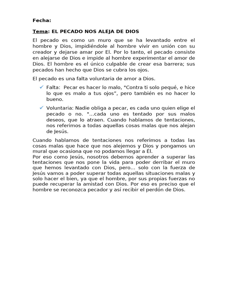Pecado y su Impacto en la Fe Cristiana | PDF | Pascua de Resurrección ...