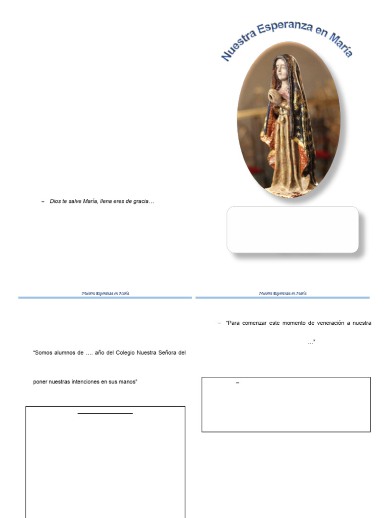 María: Modelo de Esperanza y Fe | PDF | María, madre de Jesús