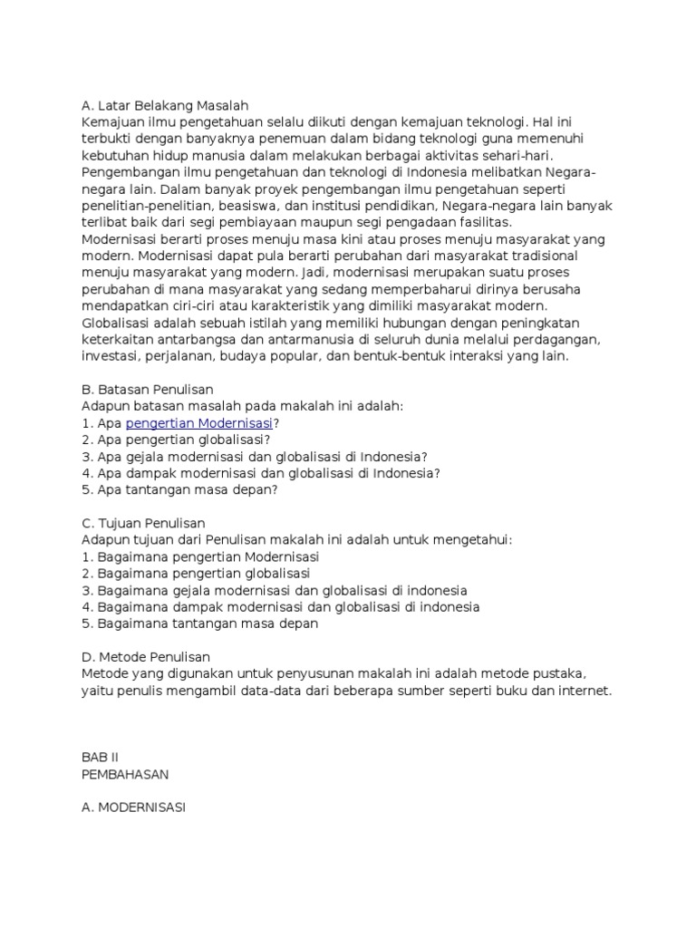 Contoh Makalah Ilmiah Dasar