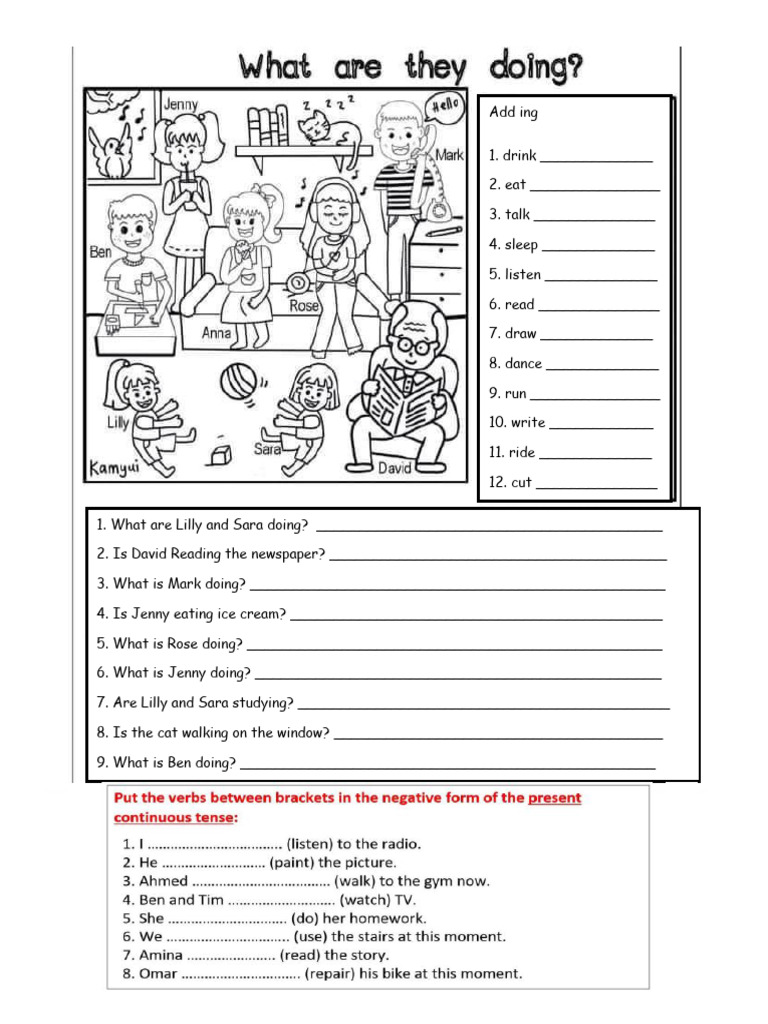 Present Continuous | PDF