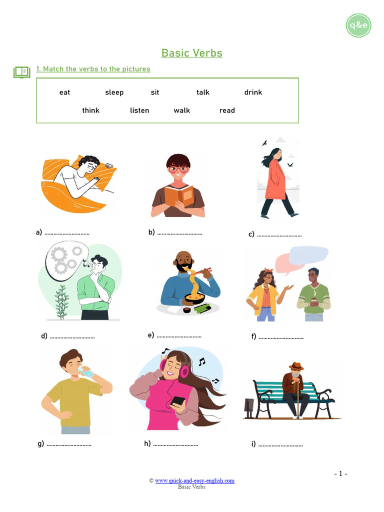 Basic-Verbs-A0-SV | PDF | Linguistics